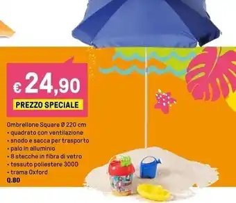 Iper La Grande Ombrellone square 220 cm offerta