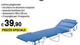 Iper La Grande Lettino pieghevole offerta