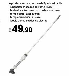 Iper La Grande Aspiratore subacqueo lay-z-spa ricaricabile offerta