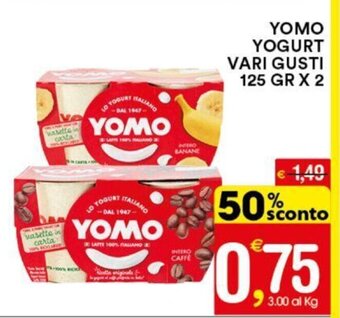 YOMO YOGURT VARI GUSTI 125 GR X 2