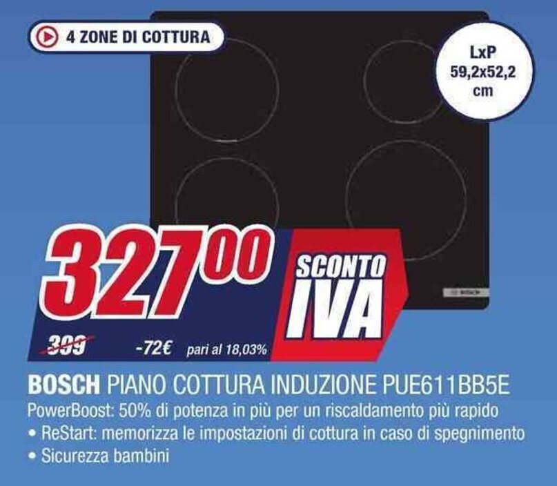 Trony BOSCH PIANO COTTURA INDUZIONE PUE611BB5E offerta
