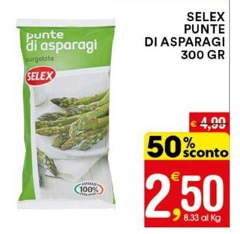 SELEX PUNTE DI ASPARAGI 300 GR