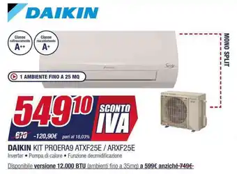 Trony DAIKIN KIT PROERA9 ATXF25E / ARXF25E offerta
