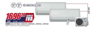 Trony DAIKIN DUAL KIT 9000+12000 BTU 2AMXF40A+ATXF25A + ATXF35A offerta