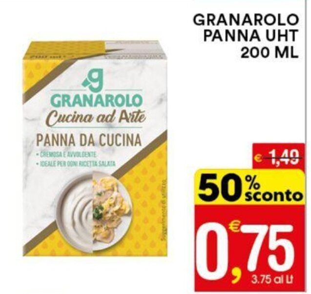 Gecop GRANAROLO PANNA UHT 200 ML offerta