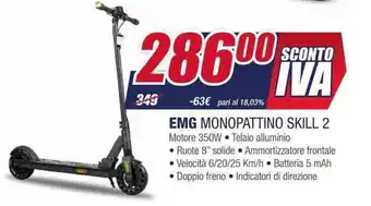 Trony EMG MONOPATTINO SKILL 2 offerta