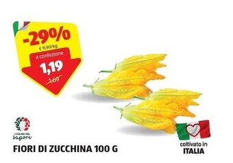 ALDI I colori del sapore fiori di zucchina 100 g offerta
