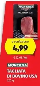 ALDI Montana tagliata di bovino usa offerta