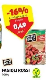 ALDI Nature' s gold fagioli rossi offerta