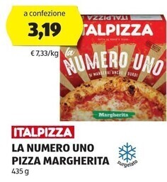 ALDI Italpizza la numero uno pizza margherita offerta