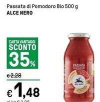 Iper La Grande Alce nero passata di pomodoro bio offerta