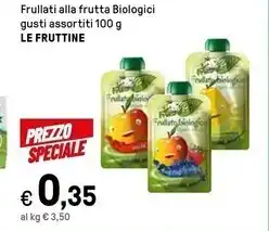 Le fruttine frullati alla frutta biologici