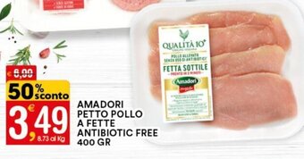 Gecop AMADORI PETTO POLLO A FETTE ANTIBIOTIC FREE 400 gr offerta