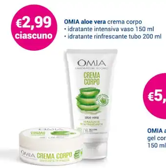 Acqua & Sapone Omia aloe vera 150ml/200ml offerta