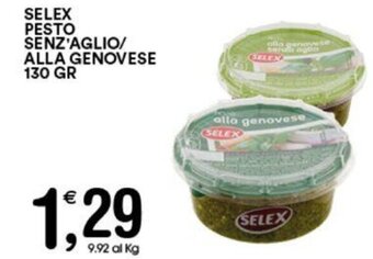 SELEX PESTO SENZ'AGLIO/ ALLA GENOVESE 130 GR