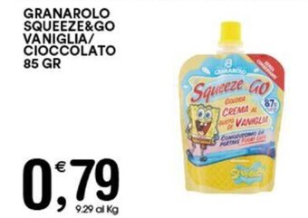 Gecop GRANAROLO SQUEEZE&GO VANIGLIA/ CIOCCOLATO 85 GR offerta