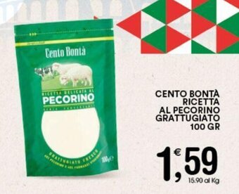 CENTO BONTÀ RICETTA AL PECORINO GRATTUGIATO 100 gr