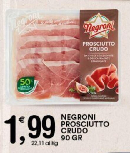 Gecop NEGRONI PROSCIUTTO CRUDO 90 GR offerta