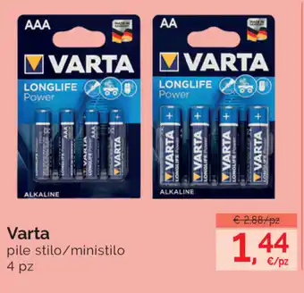 Prodet Varta Pile stilo/ministilo 4pz offerta