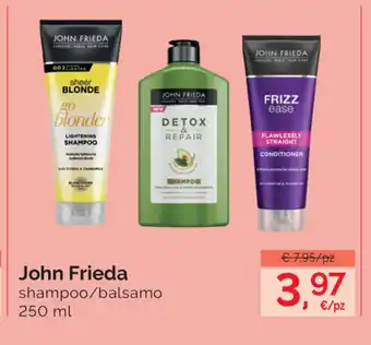 Prodet John Frieda shampoo/balsamo 250ml offerta