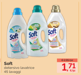 Prodet Soft Detersivo lavatrice 45 lavaggi offerta