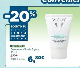 Coop Vichy Deo Crema Efficacia 7 Giorni offerta