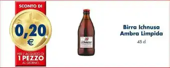 Esselunga Birra Ichnusa Ambra Limpida 45 cl offerta
