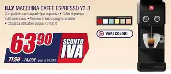 Trony ILLY MACCHINA CAFFÈ ESPRESSO Y3.3 offerta
