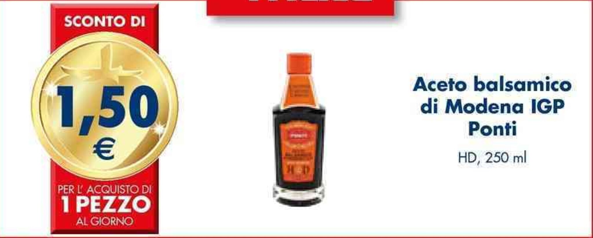 Esselunga Aceto balsamico di Modena IGP Ponti 250 ml offerta