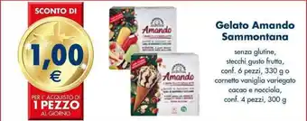 Esselunga Gelato Amando Sammontana 4 pezzi 300 g offerta
