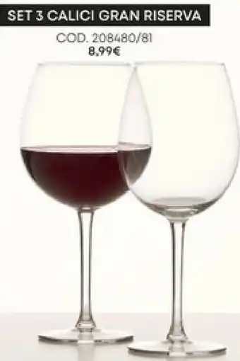 Conforama Gran Riserva Set 3 Calici offerta