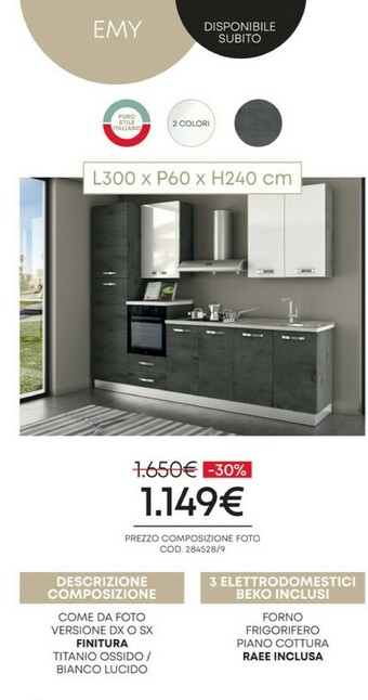 Conforama Beko Descrizione Composizione 3 Elettrodomestici Inclusi offerta