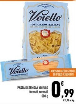 Conad City Voiello pasta di semola offerta