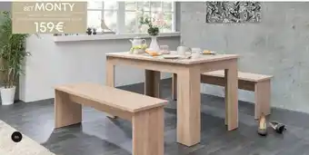 Conforama Conforama Set Tavolo + 2 Panche offerta