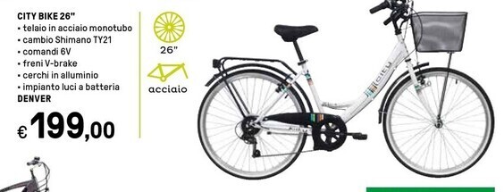 Iper La Grande Shimano city bike offerta