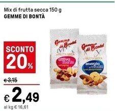 Gemme di bontà mix di frutta secca
