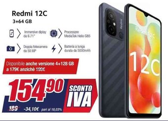 Trony Redmi 12C offerta