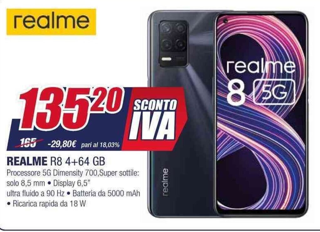 Trony REALME R8 4+64 GB offerta