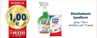 Esselunga Disinfettante Lysoform conf. 15 pezzi offerta