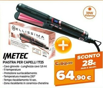 Expert Imetec Piastra Per Capelli 1725 offerta