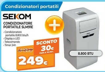 Expert Sekom Condizionatore Portatile SLM91E offerta