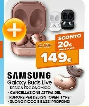 Expert Samsung Galaxy Buds Live Cuffia Auricolare Bluetooth Bronzo offerta