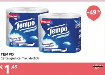 Ipersoap Tempo Carta Igienica Maxi 4 Rotoli offerta