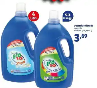 In'S Mercato Eco 10 Detersivo Liquido offerta