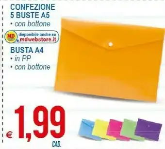 MD Discount Confezione 5 Buste A5 offerta