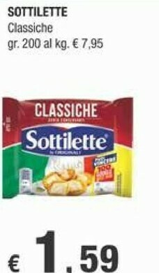 Crai Mondelez Sottilette Le Originali Classiche 200 G(ml) offerta