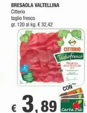 Crai Citterio Bresaola Della Valtellina I.G.P. 120 G(ml) offerta