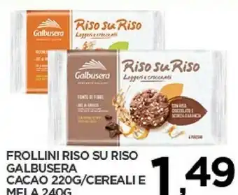 Despar Galbusera Frollini Riso Su Riso Cacao 220 G/ Cereali E Mela 240 G offerta