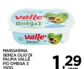 Despar Vallè Margarina Omega 3 Senza Olio Di Palma 250 G(ml) offerta