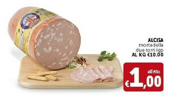 Deco Supermercati Alcisa Mortadella Due Torri IGP offerta